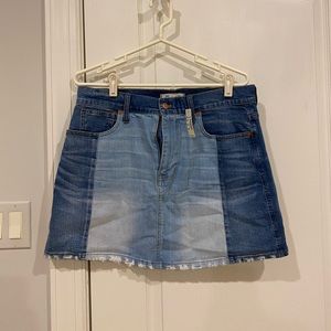 Madewell Two Tone Denim Skirt (30)